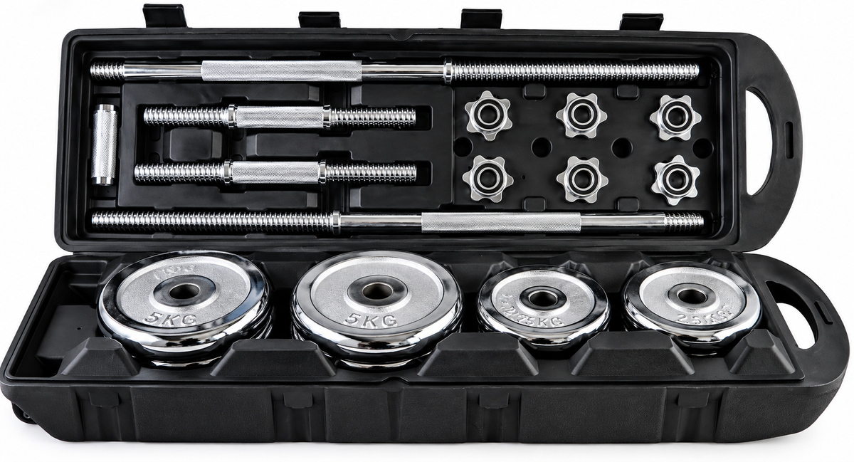 50KG Chrome Dumbbell Set