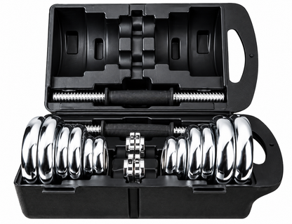 Chrome Dumbbell Set 15KG, 20KG & 30KG