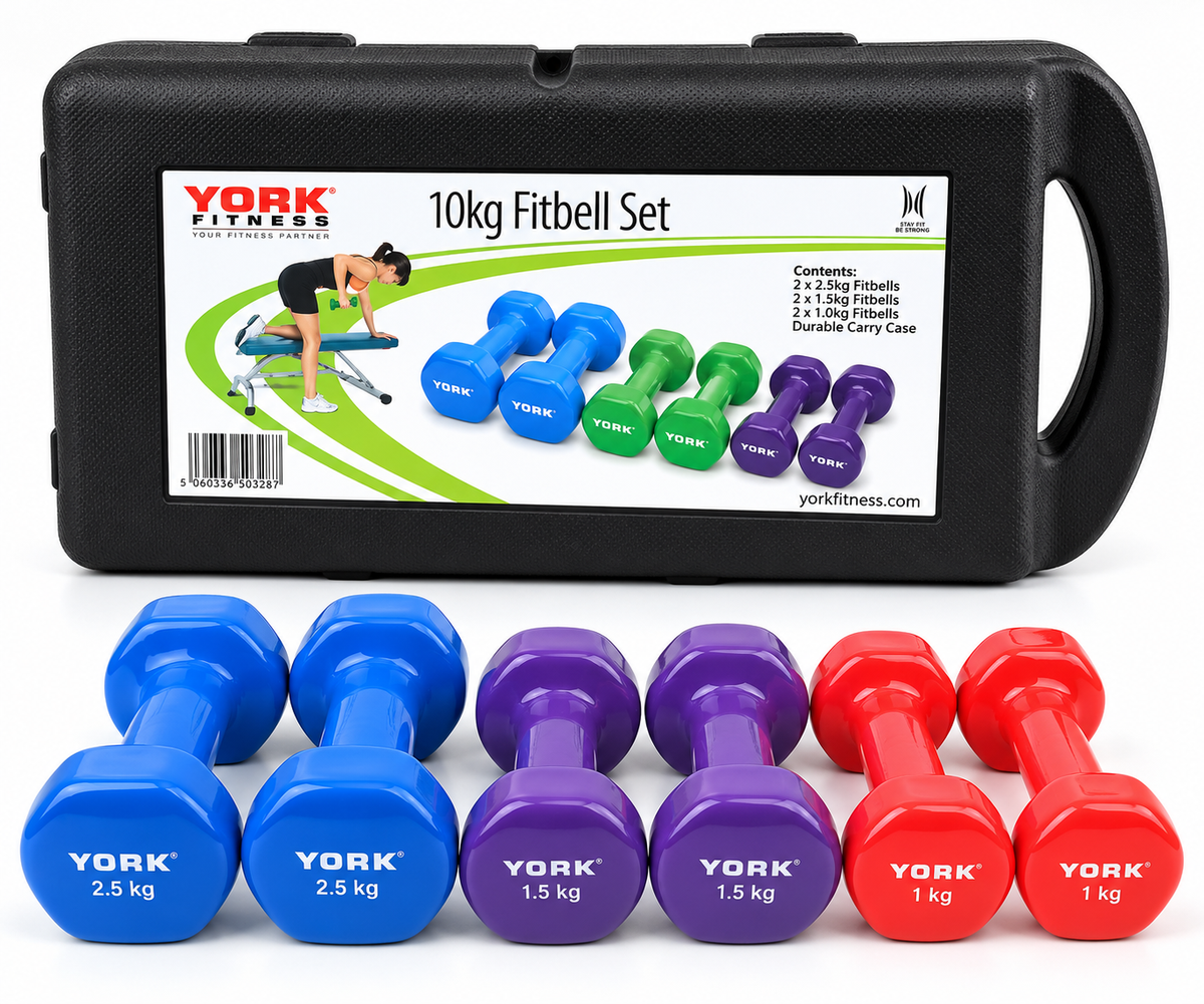 Vinyl Coated Dumbbell Set 1kg, 1.5kg & 2.5kg